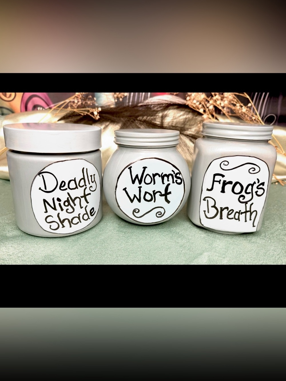 Nightmare Before Christmas Spooky Apothecary Decorative Jar Set –3 Piece
